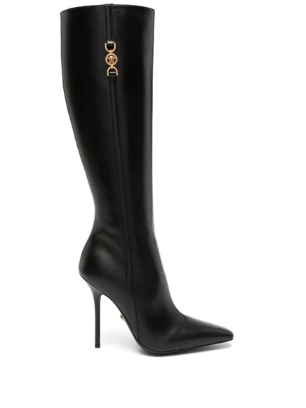 Кожаные сапоги Versace Medusa '95 ' длиной 110 мм black