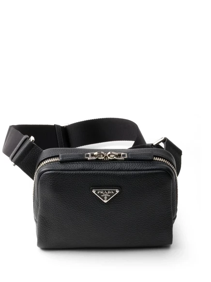 Мужская сумка Prada Brique Saffiano кожаная, черная