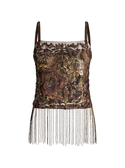 Женский топ Ralph Lauren Collection Sonara, коричневый