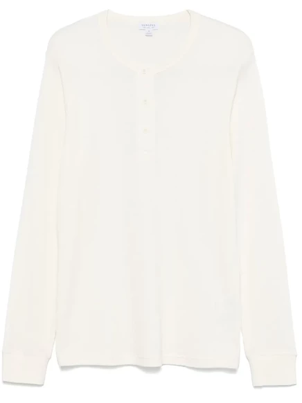 Футболка Sunspel Waffle от Henley white