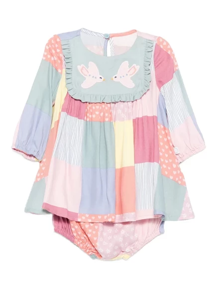 Детское платье Stella McCartney Kids с птицей, синее
