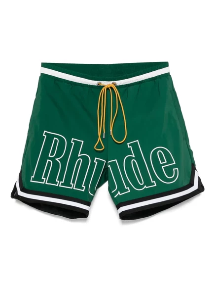 Мужские плавательные шорты RHUDE с логотипом, зеленые