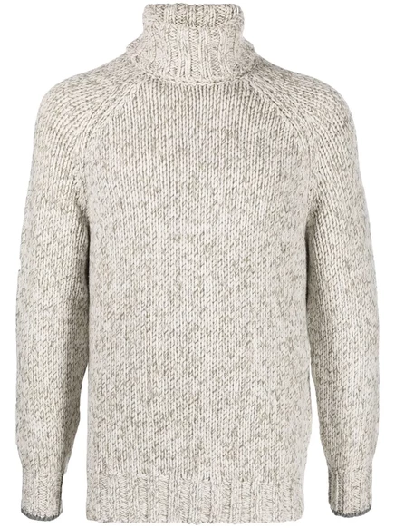 Вязаный джемпер с высоким воротом Brunello Cucinelli grey