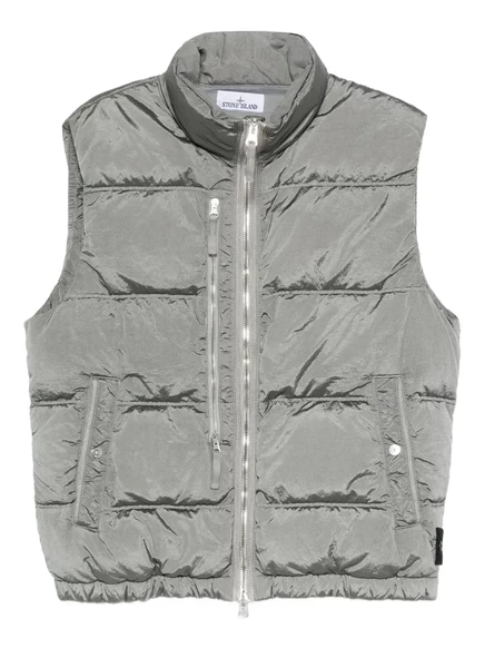 Мужской жилет Stone Island с нашивкой Compass, серый