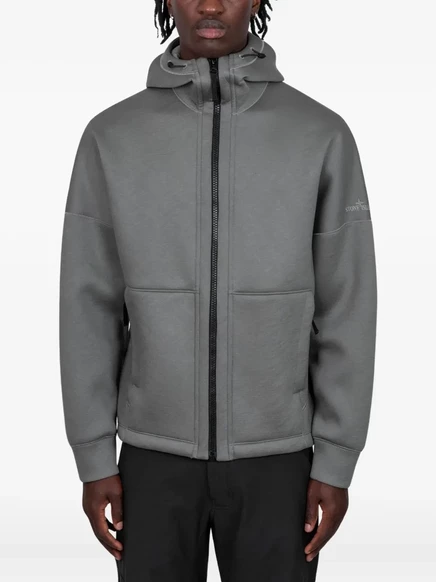 Толстовка с капюшоном для подводного плавания Stone Island на молнии  grey