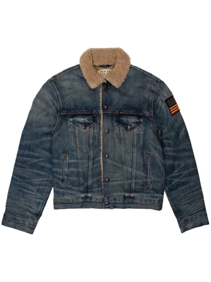 Мужская джинсовая куртка Polo Ralph Lauren с логотипом, индиго