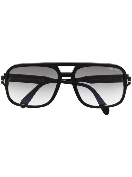 Мужские солнцезащитные очки Tom Ford Eyewear в пилотной оправе, черные