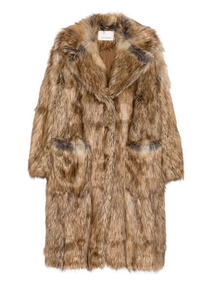 Женское пальто The Frankie Shop Rella из экомеха, коричневое
