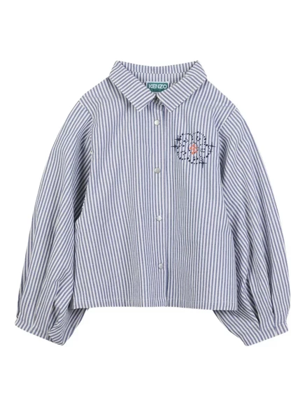 Рубашка для девочек Kenzo Kids в полоску, синяя