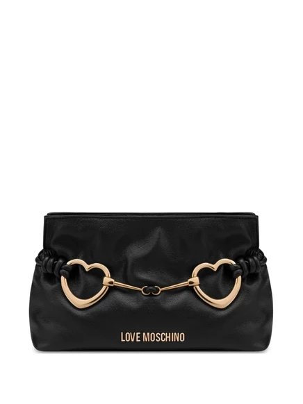 Сумка через плечо Love Moschino с сердечком-бляшкой black