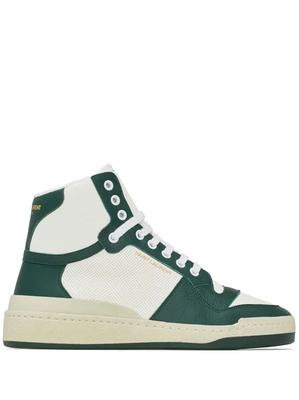 Кроссовки с высоким берцем от Saint Laurent green