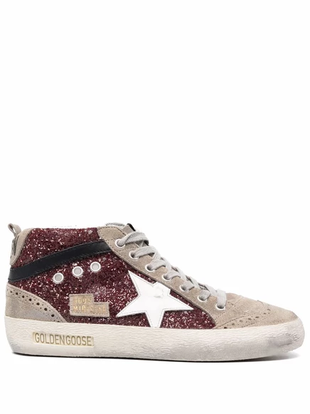 Женские высокие кроссовки Golden Goose Mid Star, красные
