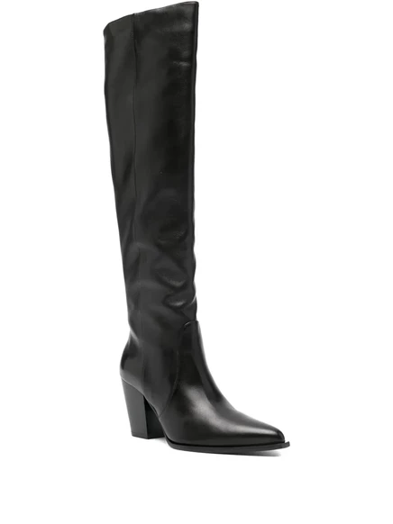 Сапоги Stuart Weitzman 85 мм до колена, черные