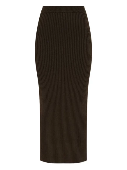 Юбка миди в рубчик от Max Mara Boris brown