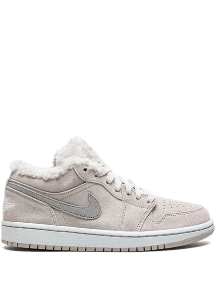 Женские кроссовки Jordan Air Jordan 1 Low с шерпой, серые