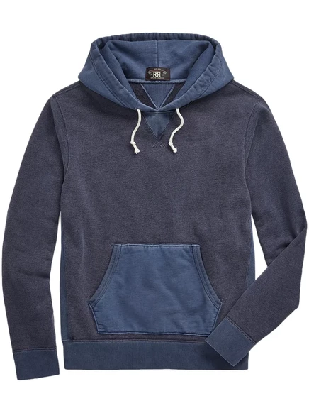 Мужское худи Ralph Lauren RRL двухцветное, синее
