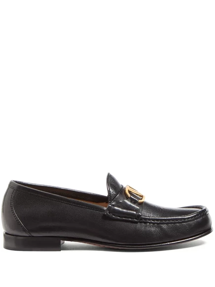 Фирменные мокасины Valentino Garavani 20 мм VLogo black