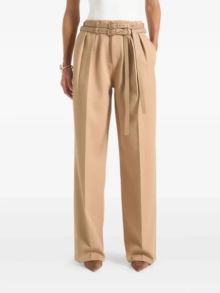 Брюки с двойным поясом от Manière De Voir Pascale, сшитые на заказ neutrals