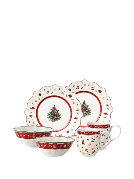 Набор для завтрака Villeroy & Boch Christmas Tree с фестончатым краем, белый