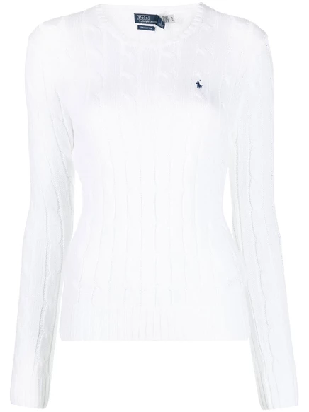 Женский вязаный свитер Polo Ralph Lauren, белый