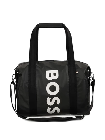 Сумка для пеленания Boss Kidswear с логотипом, черная