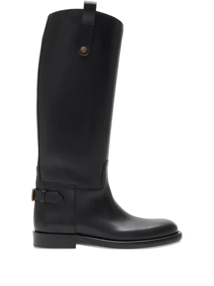 Женские сапоги Burberry Cavalier до колена, черные