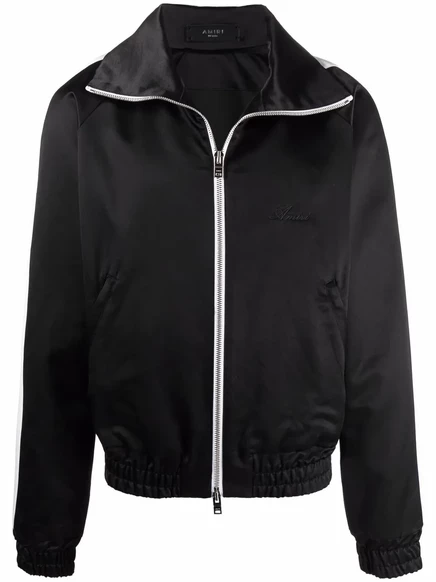 Мужская спортивная куртка Amiri из атласа, черная