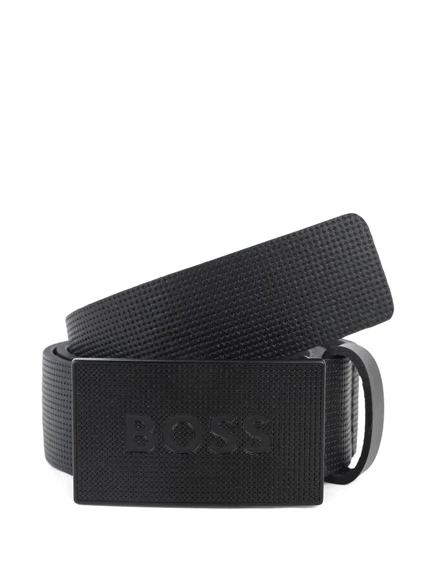 Ремень с пряжкой и логотипом BOSS Kidswear black