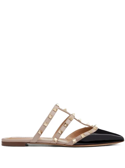 Женские мюли Valentino Garavani Rockstud лакированные, черные
