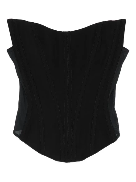 Женский корсетный топ Mugler без бретелей, черный
