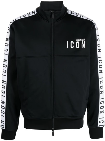 Мужская толстовка DSquared2 Icon с принтом, черная