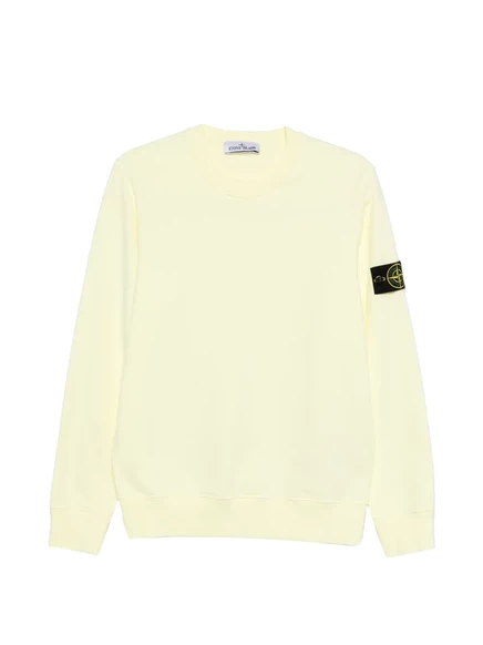 Мужская толстовка Stone Island с нашивкой, желтая