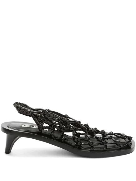 Тканые туфли-лодочки Jil Sander black
