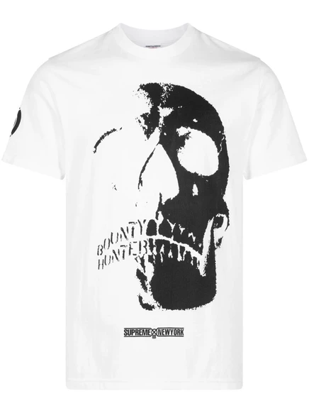 Футболка унисекс Supreme x Bounty Hunter Skulls, белая