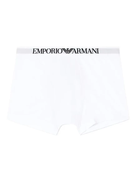 Мужские боксеры Emporio Armani с логотипом на поясе, белые
