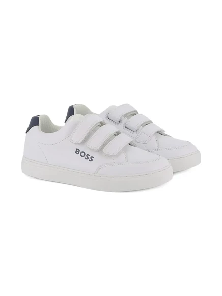 Кроссовки для подростков Boss Kidswear на липучке, белые