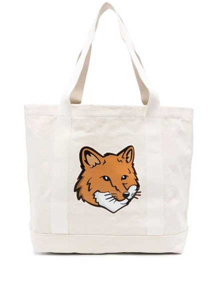 Шопер Maison Kitsuné Fox Head, молочный