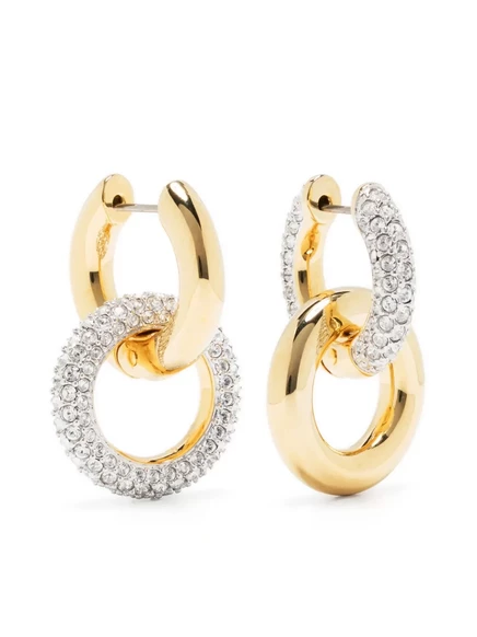 Серьги, украшенные кристаллами Swarovski Dextera gold