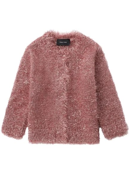 Женский кардиган Simone Rocha с люрексом, темно-розовый