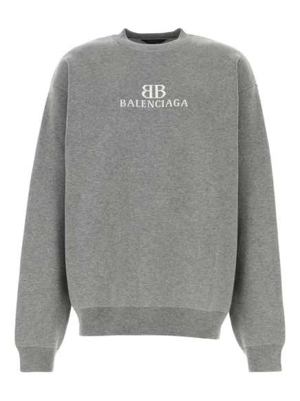 Мужской свитшот Balenciaga с логотипом, серый
