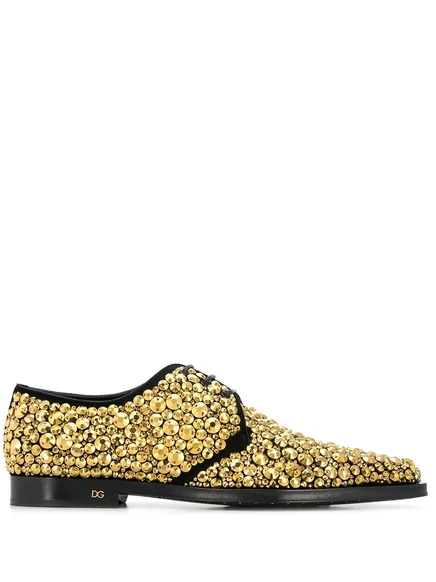 Мужские дерби Dolce & Gabbana из замши, желто-черные