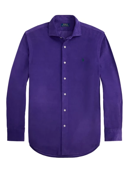 Вельветовая рубашка Polo Ralph Lauren с длинным рукавом purple