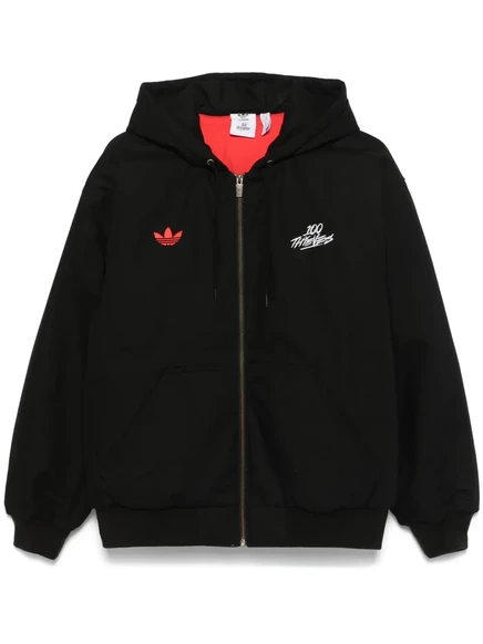 Мужская куртка Adidas x 100 Thieves с капюшоном, черная