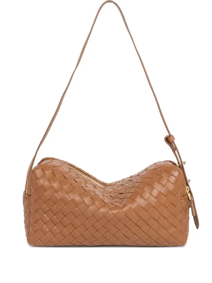Маленькая сумка Elleme Trousse из плетеной кожи через плечо brown