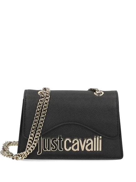 Сумка через плечо на цепочке с логотипом Just Cavalli  black