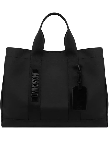 Мужская сумка-тоут Moschino с логотипом, черная
