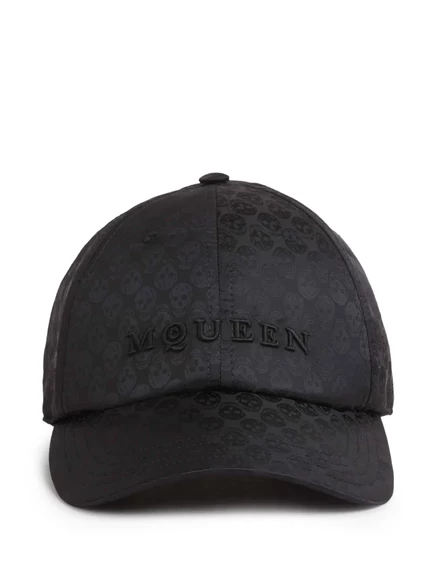 Мужская кепка Alexander McQueen с принтом черепа, черная