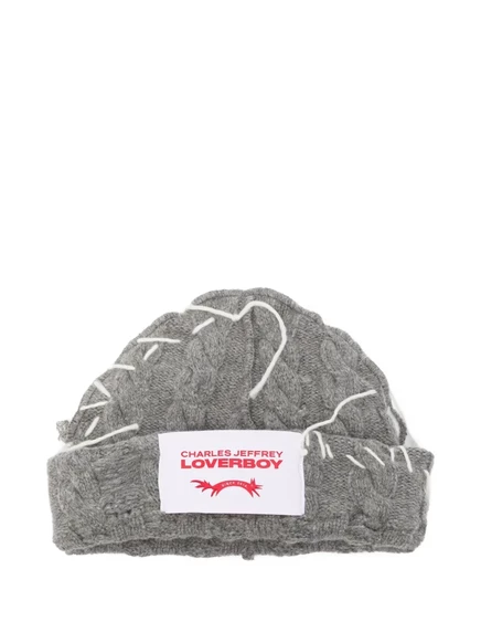 Унисекс вязаная шапка Charles Jeffrey Loverboy, серая
