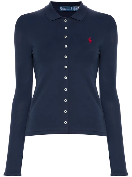 Женская футболка-поло Polo Ralph Lauren Polo Pony, темно-синяя