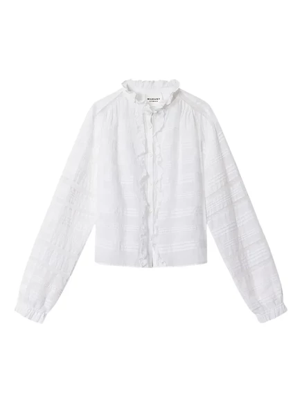 Женская рубашка MARANT ÉTOILE Peline с оборками, белая